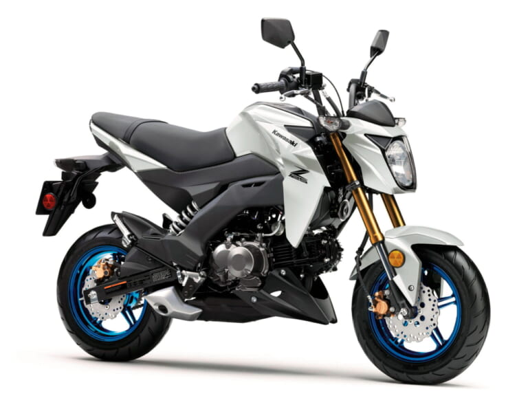 カワサキ｜Z125プロ｜北米仕様｜2026年モデル｜カワサキ「Z125プロ」2026年モデル登場！ 金のサスペンションに新グリーン、さらにホイールも塗り分け【北米】
