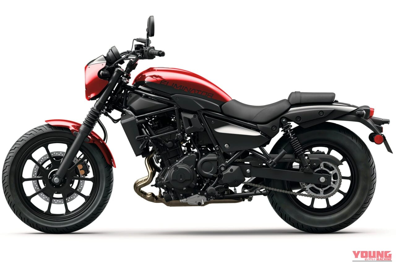 |451cc版エリミネーターに赤のSE登場! 北米カワサキの2026年モデル、ホワイトは標準仕様に採用