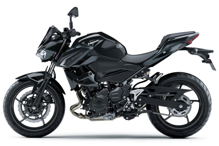 カワサキ|Z250|2026年モデル|カワサキ「Z250」2026年モデルは黒フレームにダークカラーのツートーンで締め!