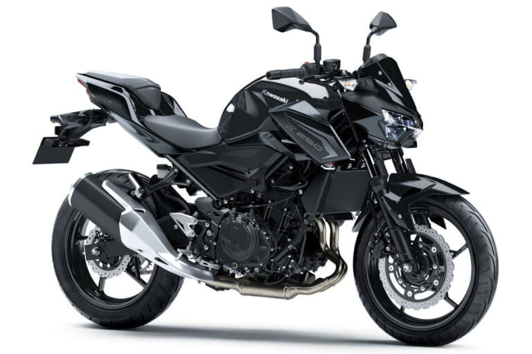 カワサキ｜Z250｜2026年モデル｜カワサキ「Z250」2026年モデルは黒フレームにダークカラーのツートーンで締め！