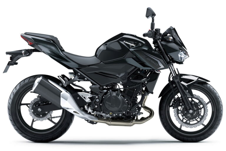 カワサキ|Z250|2026年モデル|カワサキ「Z250」2026年モデルは黒フレームにダークカラーのツートーンで締め!