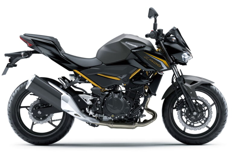 カワサキ｜Z400｜2026年モデル｜今度はゴールドフレーム！ カワサキ「Z400」の2026年モデルはニンジャ400とともに11月1日発売