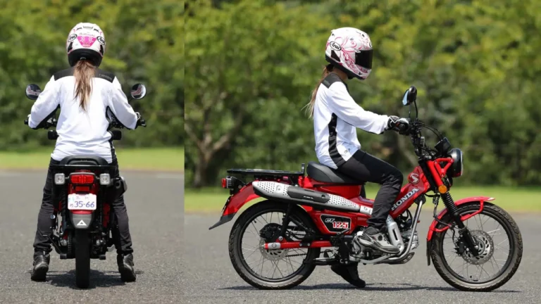 ホンダ(HONDA)CT125ハンターカブ｜ホンダ(HONDA)CT125ハンターカブにレーシング女子・岡崎静夏が試乗「遊びのスキルアップで、欲しいバイクの筆頭に!?」