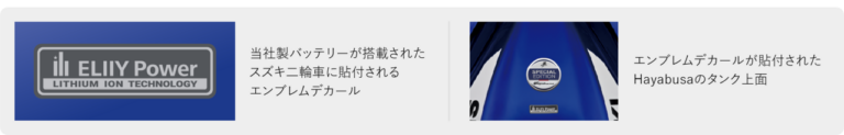 「安全・軽量」の証明! エリーパワーの次世代バッテリー「HY110SS」がスズキ・メガスポーツ『Hayabusa』に標準採用決定|「安全・軽量」の証明! エリーパワーの次世代バッテリー「HY110SS」がスズキ・メガスポーツ『Hayabusa』に標準採用決定