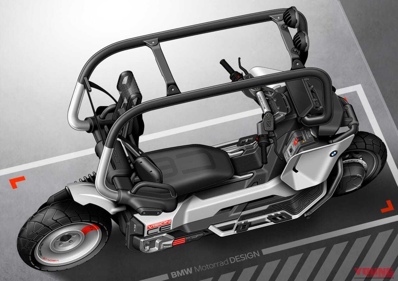 アイデア満載｜「ヘルメットもプロテクターも不要？」新型コンセプト ビジョンCE【BMW 電動スクーターの進化から紐解き徹底解説】