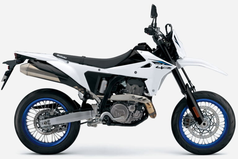 スズキ|DR-Z4SM|輸出仕様|2025年モデル|スズキ新型「DR-Z4S」「DR-Z4SM」発売決定! 軽量ハイパワーの400ccトレール/モタード