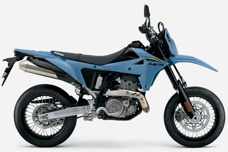 スズキ｜DR-Z4SM｜輸出仕様｜2025年モデル｜スズキ新型「DR-Z4S」「DR-Z4SM」発売決定！ 軽量ハイパワーの400ccトレール/モタード
