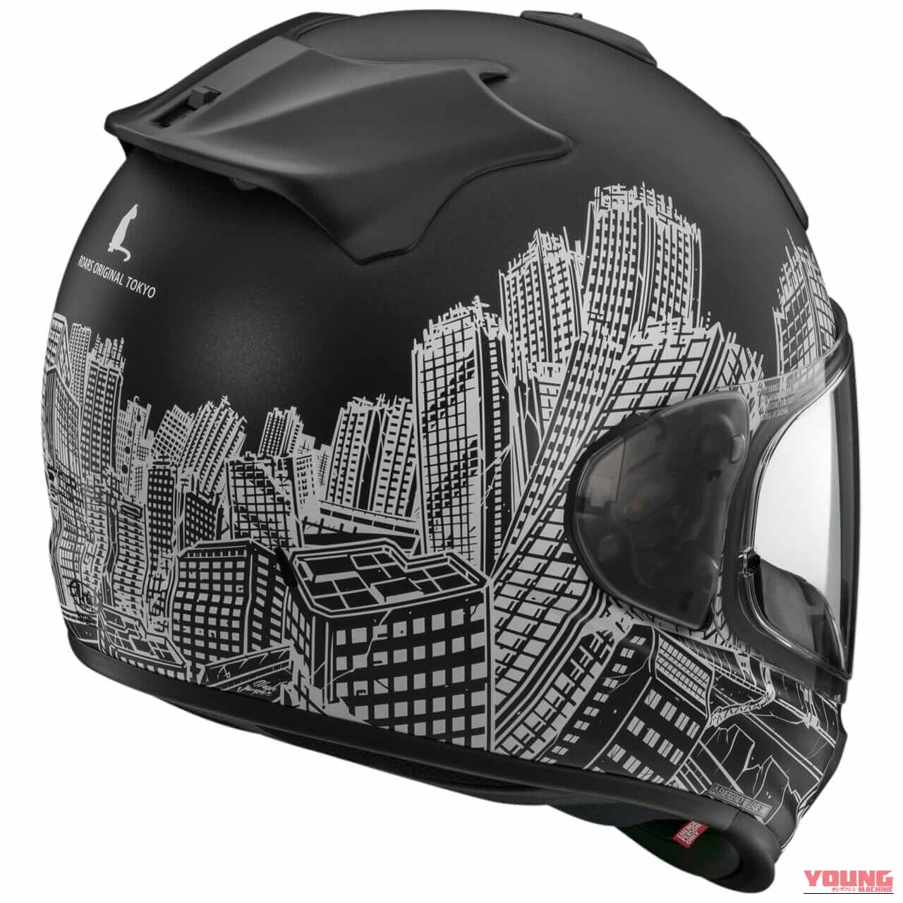 Arai TX-STRADA ROARS｜高層ビル群を模様へと昇華──アライが「TXストラーダ ロアーズ」を11月下旬に発売