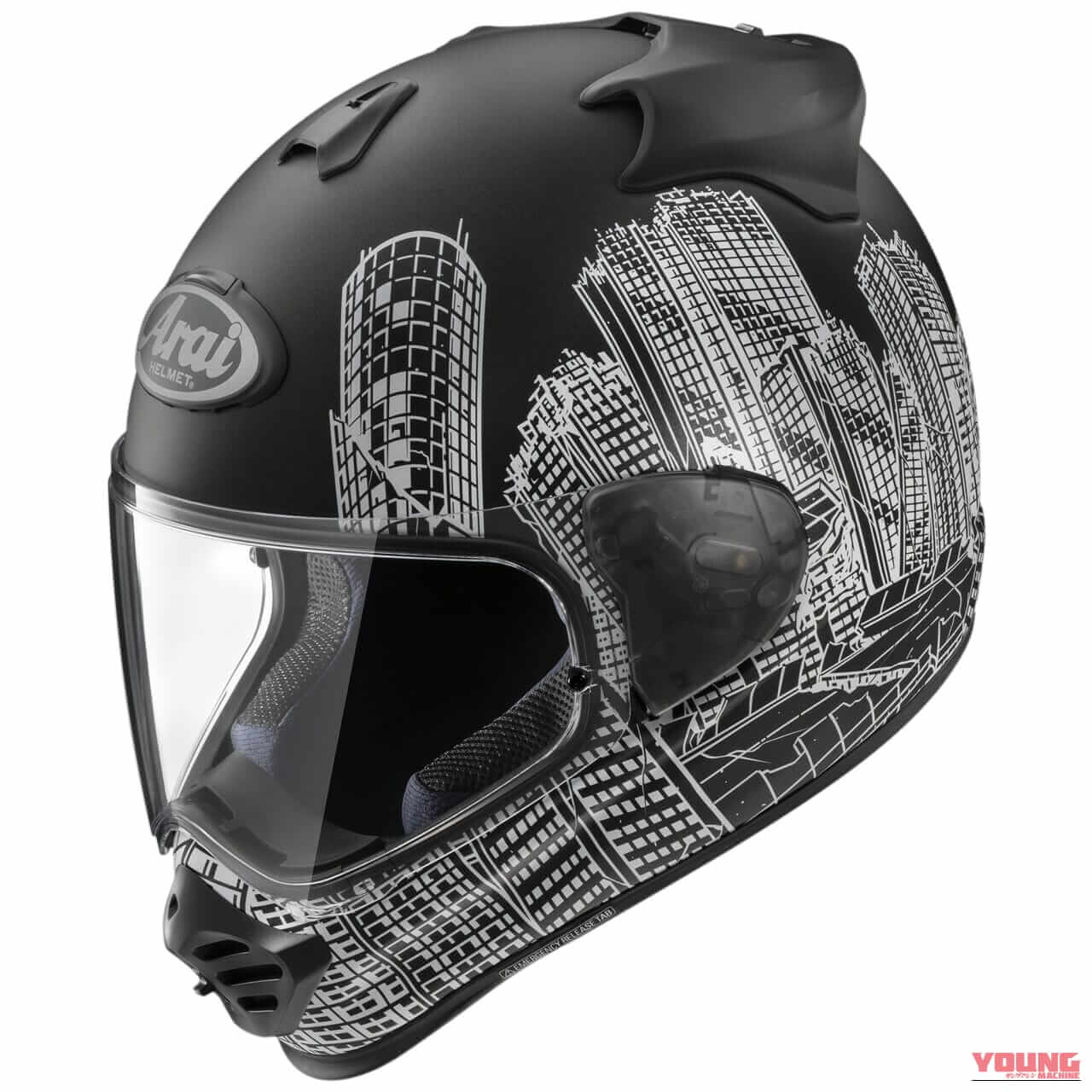 Arai TX-STRADA ROARS|【新製品】高層ビル群を模様へと昇華──アライ(Arai)が「TXストラーダ ロアーズ」を11月下旬に発売