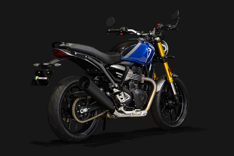 【トリックスター】TRIUMPH SPEED400/SCRAMBLER400X｜【トリックスター】TRIUMPH SPEED400/　SCRAMBLER400Xに適合する政府認証スリップオンマフラーを発売！