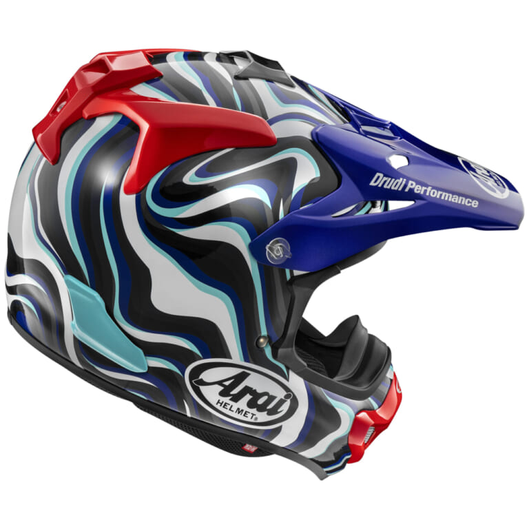 Arai V-CROSS4 STREAM｜アライのオフロードフルフェイス「Vクロス4」に新グラフィック「ストリーム」登場！