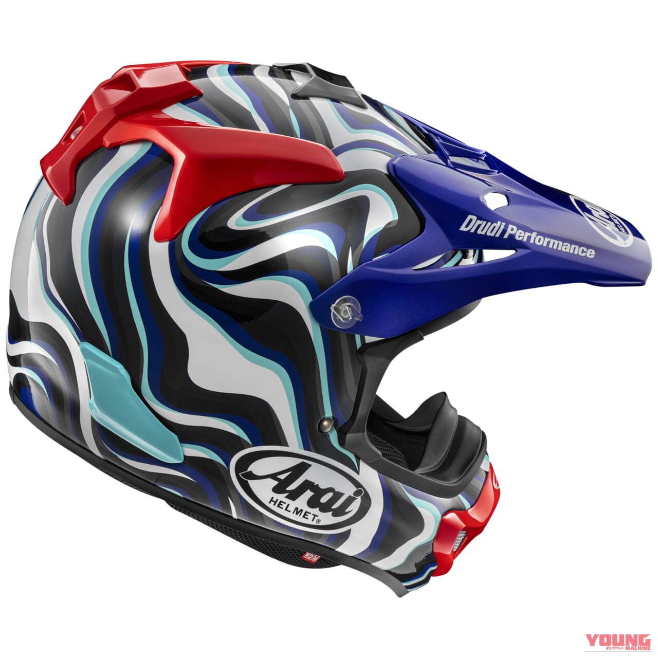 Arai V-CROSS4 STREAM|【新製品】アライ(Arai)のオフロードフルフェイス「Vクロス4」に新グラフィック「ストリーム」登場