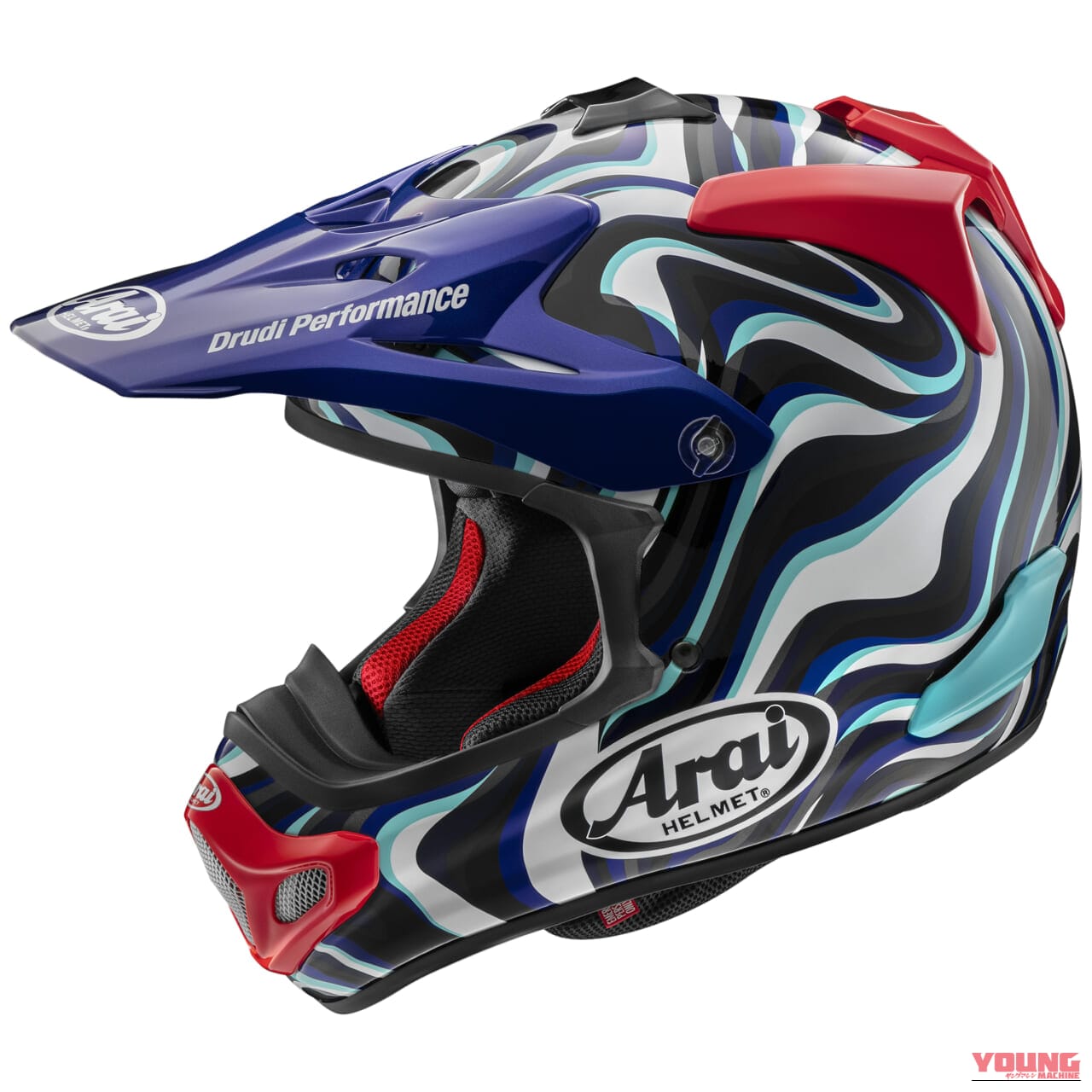 Arai V-CROSS4 STREAM|【新製品】アライ(Arai)のオフロードフルフェイス「Vクロス4」に新グラフィック「ストリーム」登場