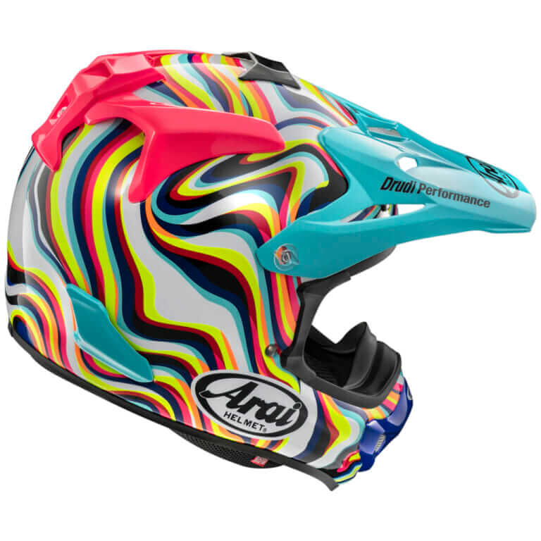 Arai V-CROSS4 STREAM｜アライのオフロードフルフェイス「Vクロス4」に新グラフィック「ストリーム」登場！
