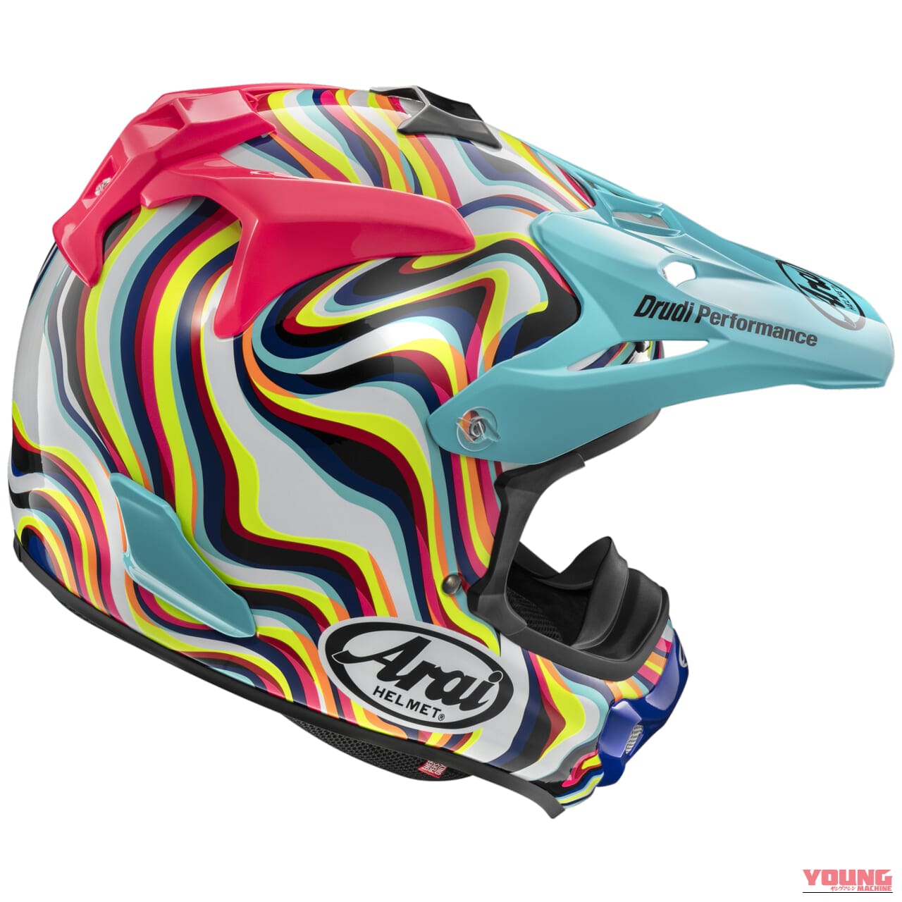 Arai V-CROSS4 STREAM|【新製品】アライ(Arai)のオフロードフルフェイス「Vクロス4」に新グラフィック「ストリーム」登場