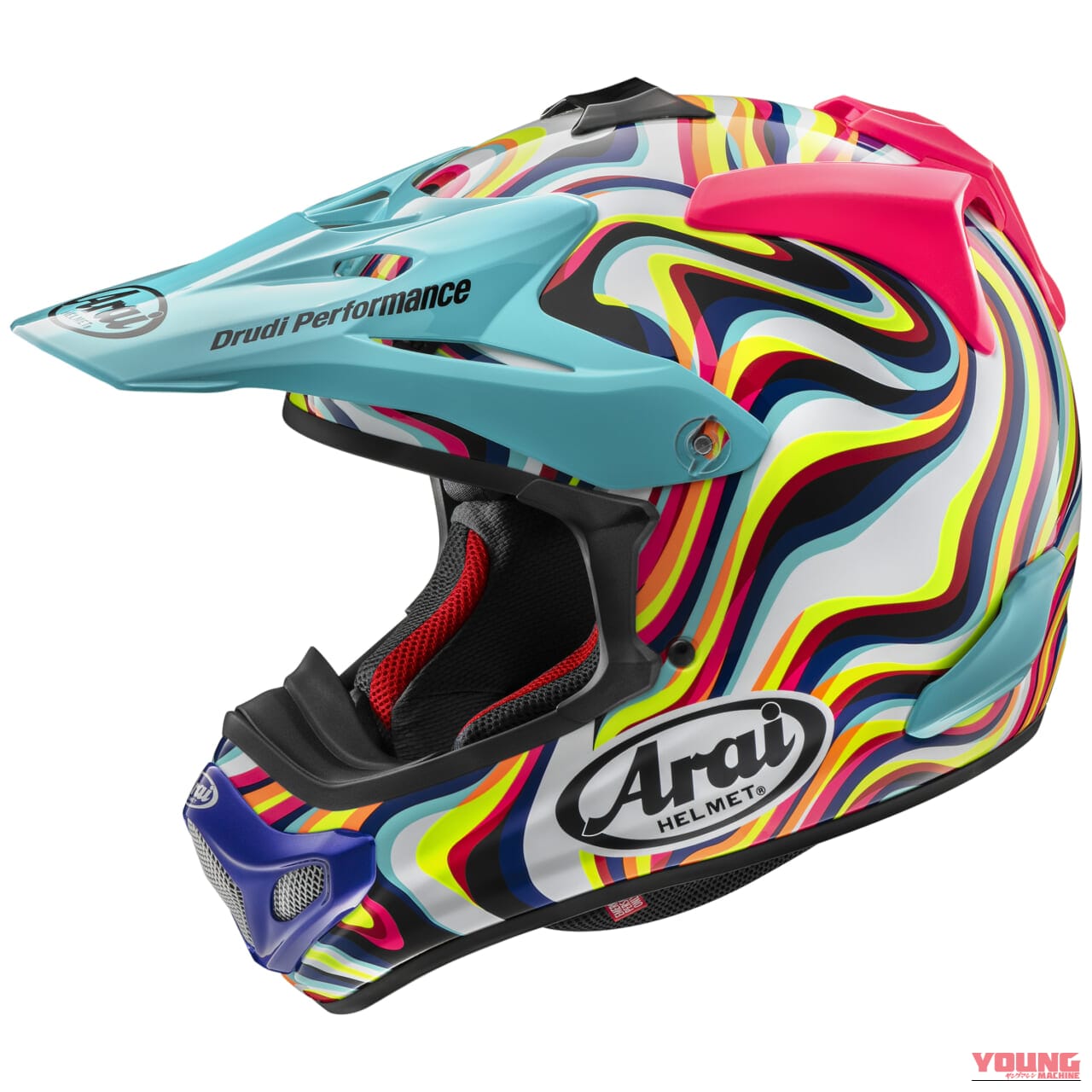 Arai V-CROSS4 STREAM｜アライのオフロードフルフェイス「Vクロス4」に新グラフィック「ストリーム」登場！