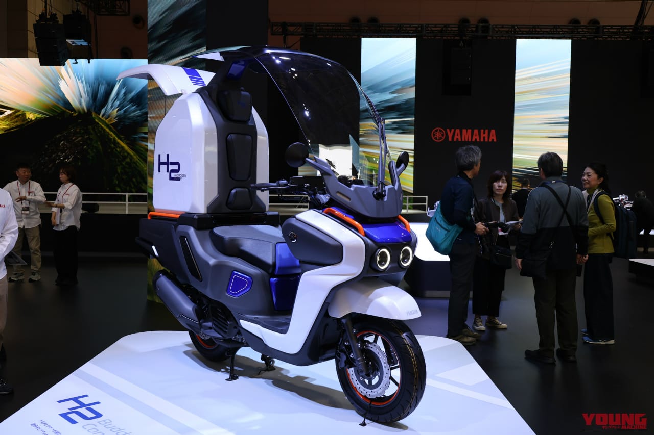 【モビショーで世界初公開】水素を燃やして走れ! ヤマハの水素バイクが秘めた可能性は全ライダーを幸せにする!?
