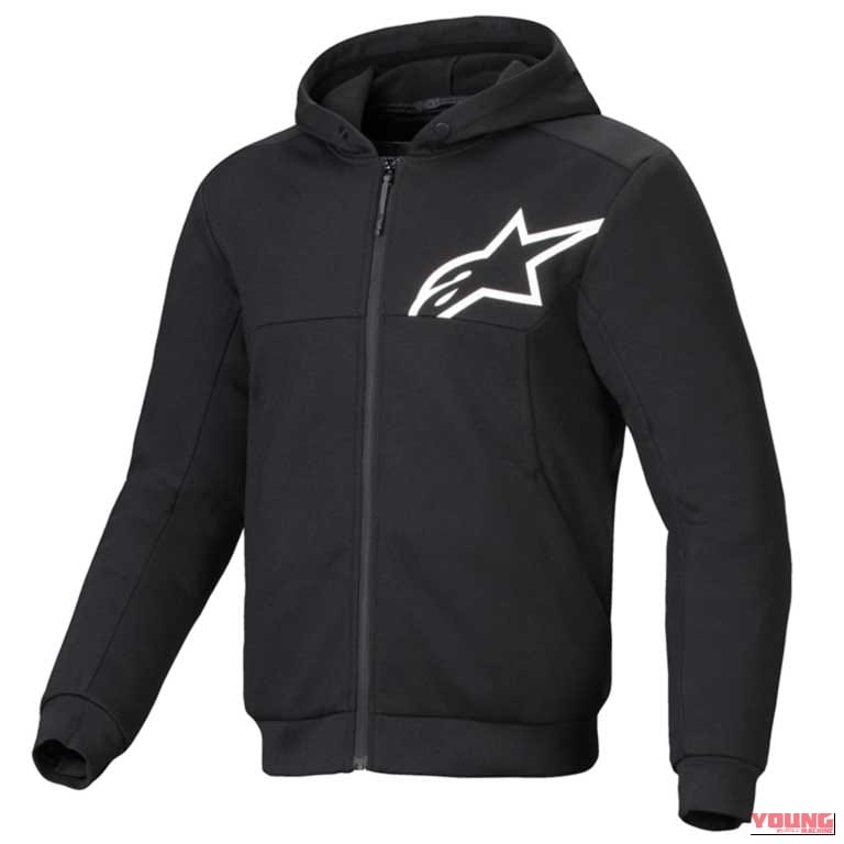 CHROME v2 SPORT HOODIE｜【2024-2025 秋冬新作】アルパインスターズの街乗りカジュアルウェア3選！ バイクを降りてもお洒落な防寒アイテム
