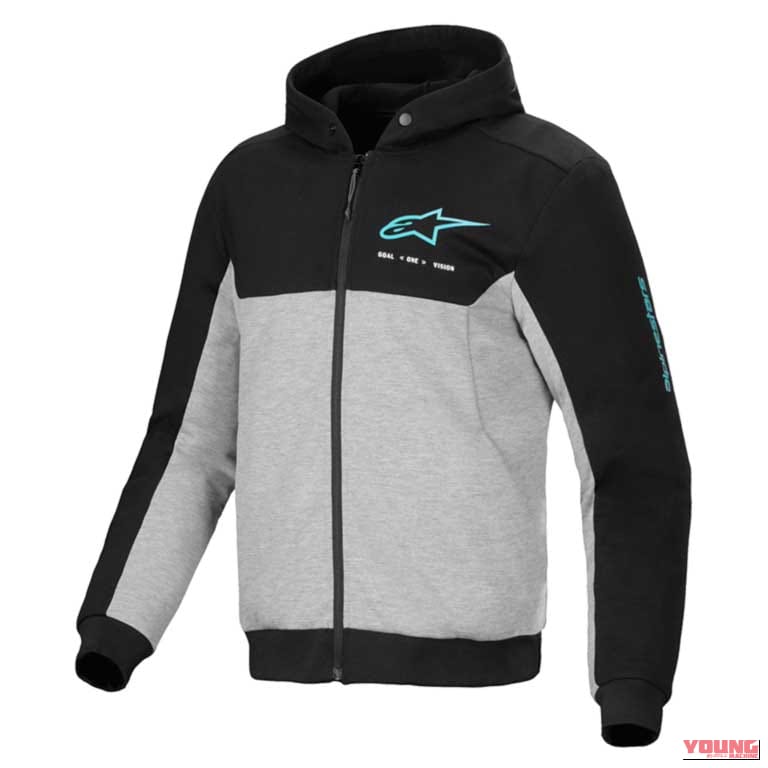 CHROME v2 SPORT HOODIE｜【2024-2025 秋冬新作】アルパインスターズの街乗りカジュアルウェア3選！ バイクを降りてもお洒落な防寒アイテム