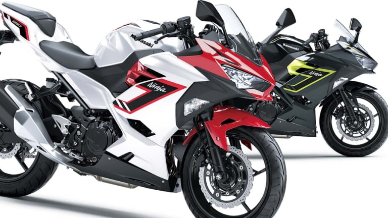 新鮮な「銀×赤」で大胆イメチェン! カワサキ「ニンジャ250」の2026年モデルが11月1日に発売