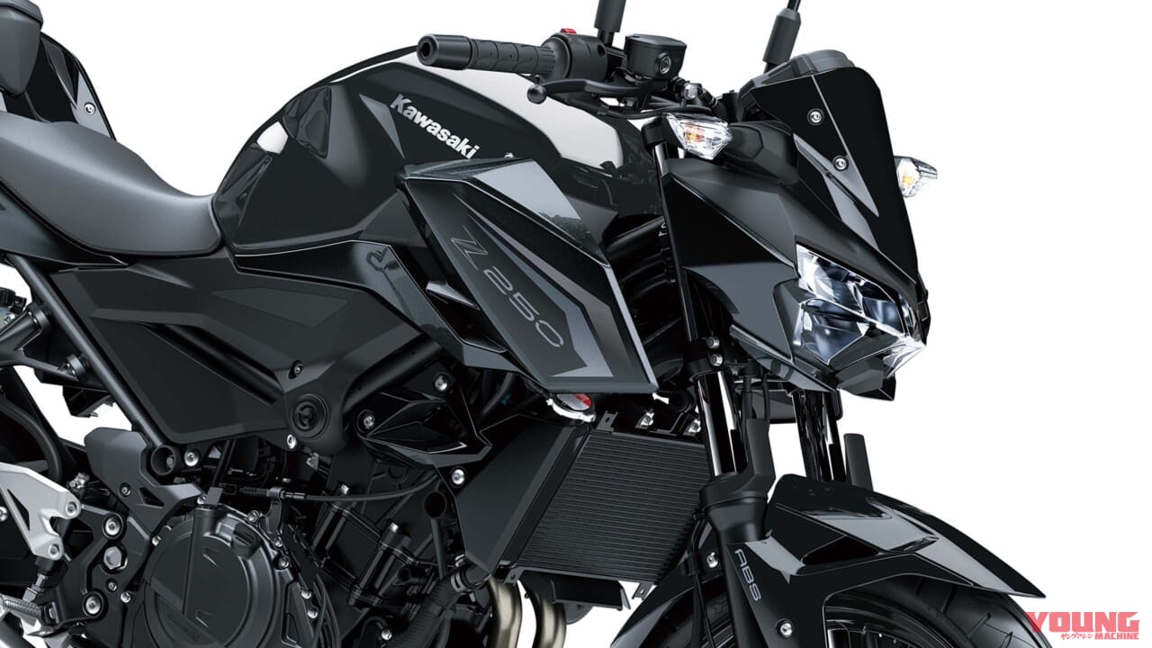 |カワサキ「Z250」2026年モデルは黒フレームにダークカラーのツートーンで締め!