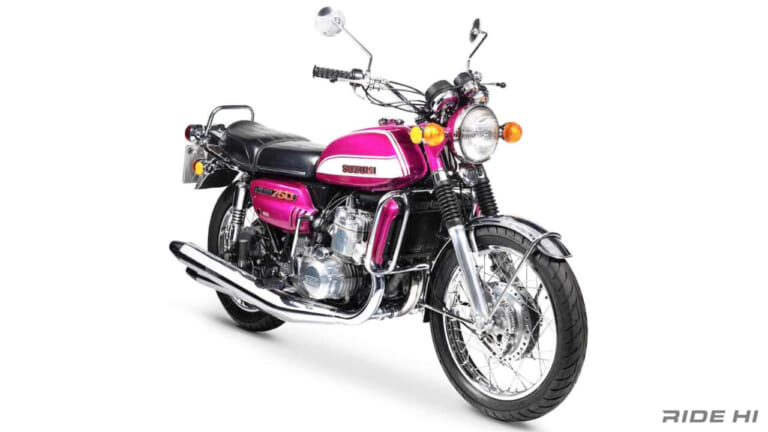 スズキ｜GT750｜1971年｜「日本初の水冷2スト」「GPマシン直系の装備」2スト3気筒スズキ「GT750」は堂々のフラッグシップ！