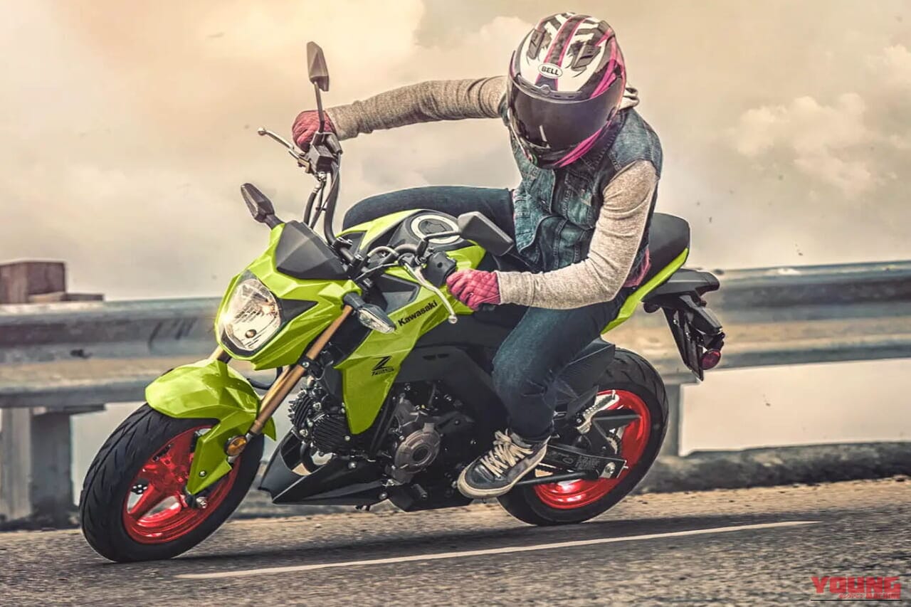 カワサキ｜Z125プロ｜北米仕様｜2026年モデル｜カワサキ「Z125プロ」2026年モデル登場！ 金のサスペンションに新グリーン、さらにホイールも塗り分け【北米】