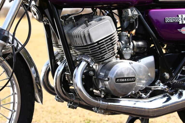 KAWASAKI 750-SS MACH IV｜排気量拡大で王座を維持：カワサキMACH III / IV【1969～1975】各部解説