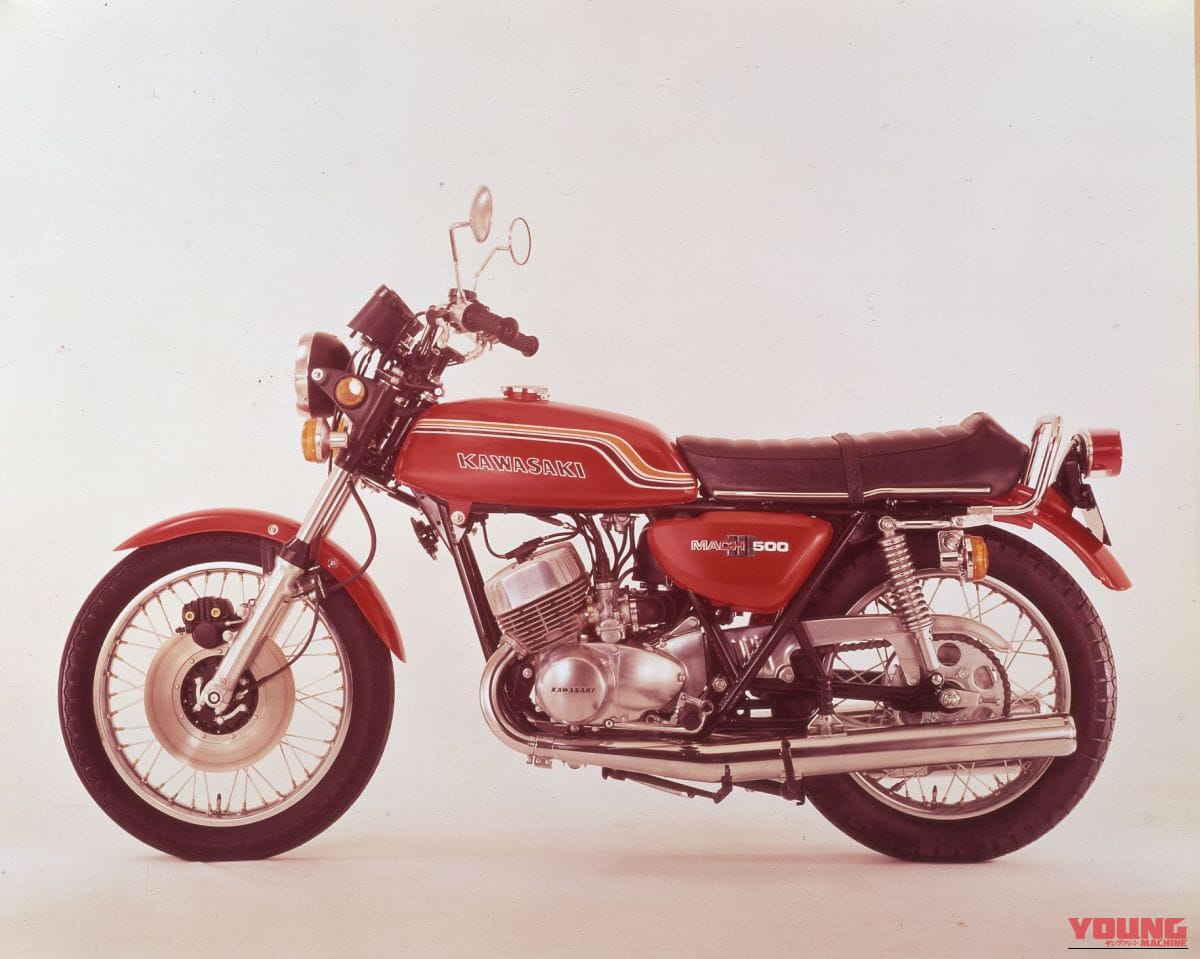 KAWASAKI 500-SS MACH III｜カワサキMACHシリーズ【1969～1975】：鮮烈な印象を放った名2スト車の系譜