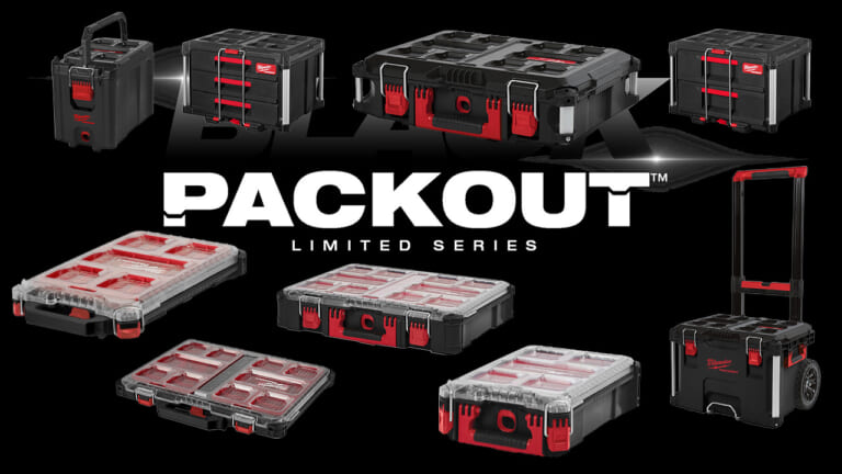 【限定】ミルウォーキーツールの高耐久ツールボックス「PACKOUT」に漆黒のシリーズが登場。ガレージをクールに統一せよ!
