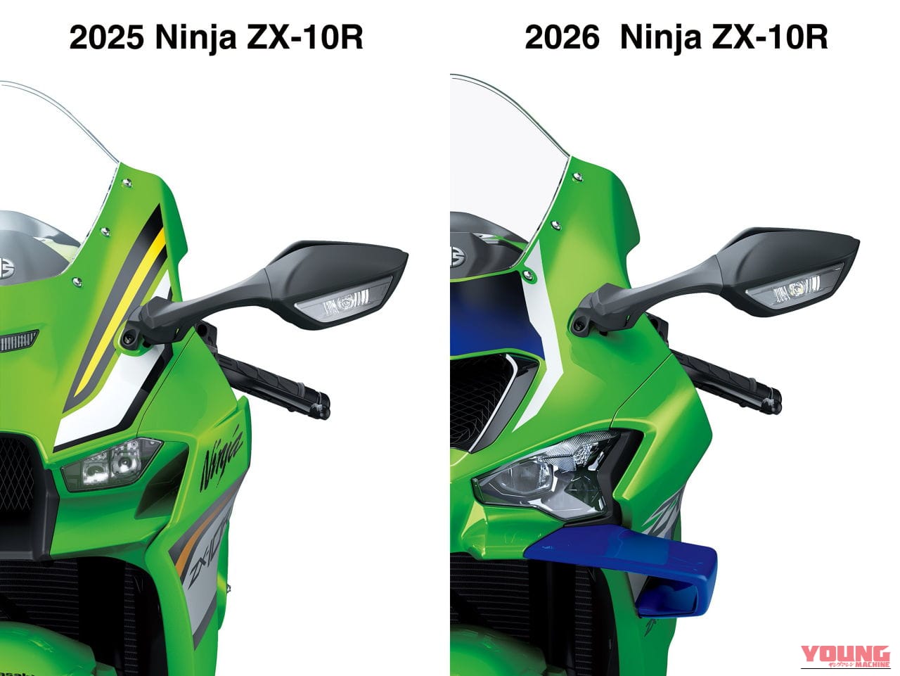 カワサキ｜ニンジャZX-10R｜カワサキ新型「ニンジャZX-10R／RR」登場！ ダウンフォース25％向上の大型ウイングレットやTFTメーターを新採用【海外】