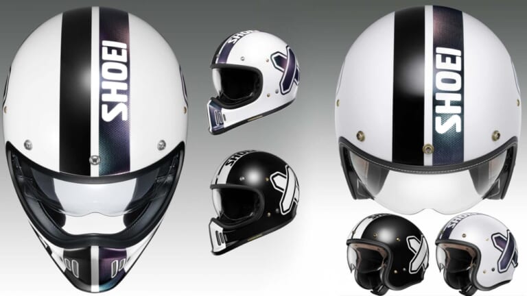 【新製品】SHOEIクロスロゴの第2弾！ ネオクラシック2機種に「CROSS LOGO 2」が登場