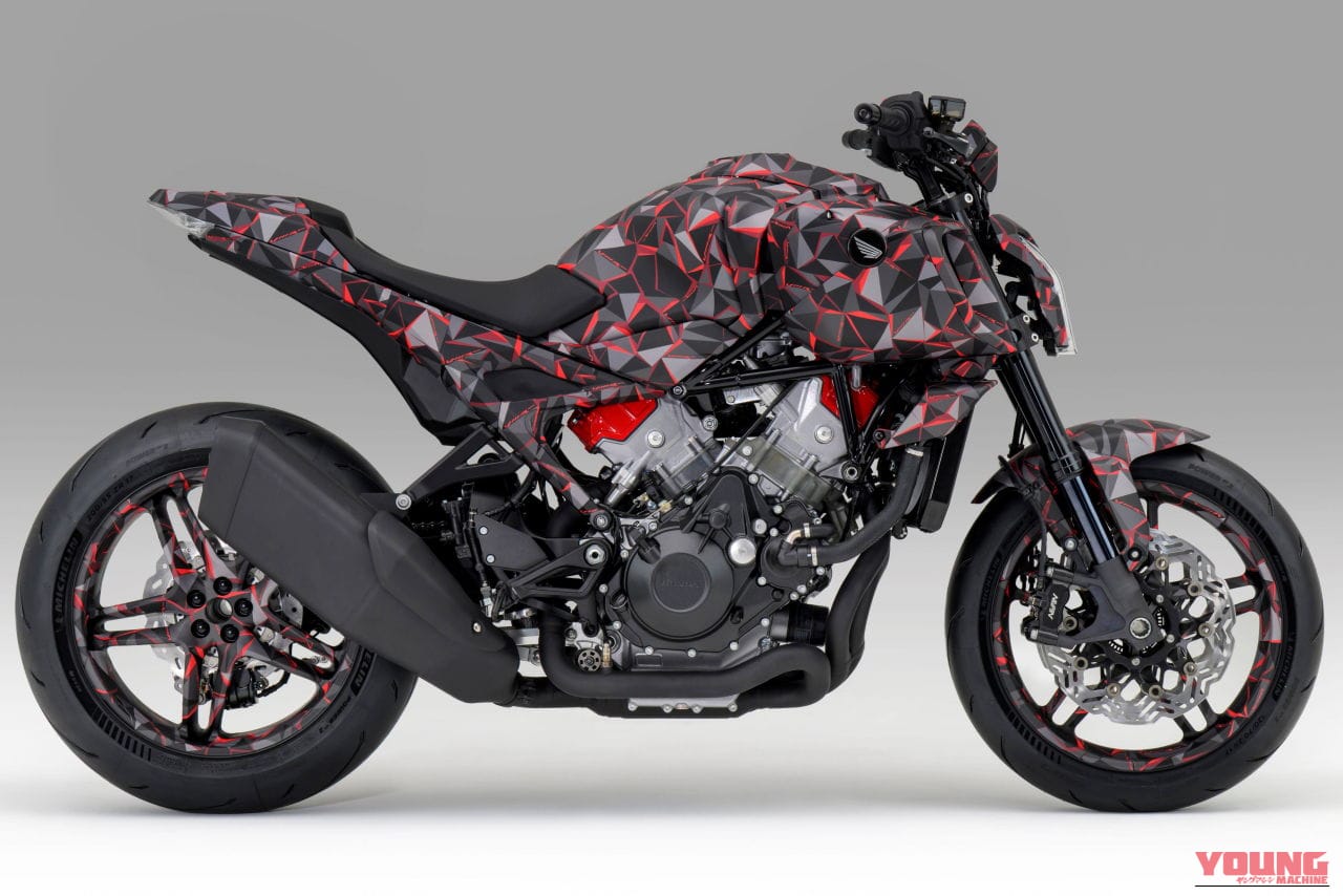 ホンダ|V3R 900 E-コンプレッサー プロトタイプ|EICMA 2025|1200ccエンジンに匹敵?! ホンダが「V3R 900 E-コンプレッサー プロトタイプ」を発表! 電動過給のV型3気筒エンジンがスリムな車体を実現【EICMA】