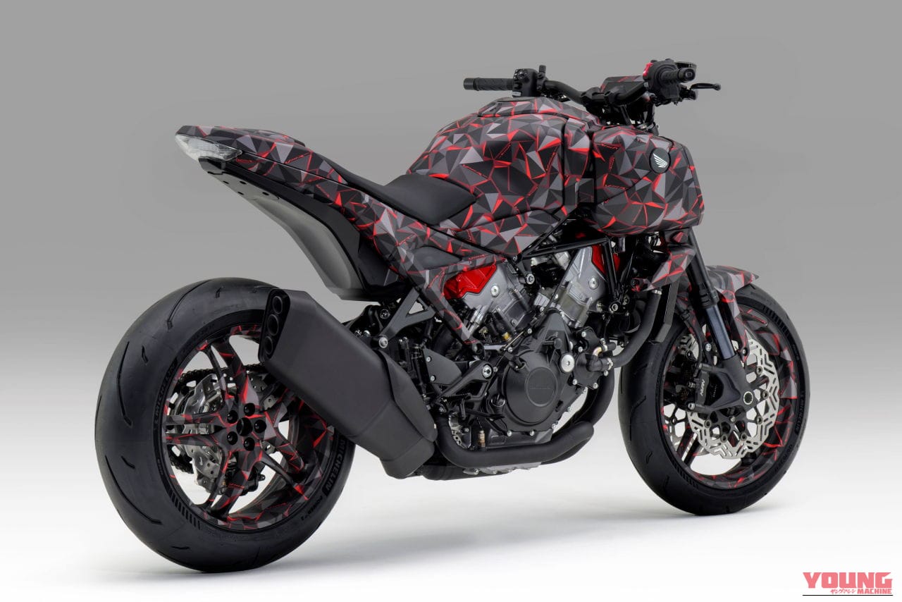 ホンダ|V3R 900 E-コンプレッサー プロトタイプ|EICMA 2025|1200ccエンジンに匹敵?! ホンダが「V3R 900 E-コンプレッサー プロトタイプ」を発表! 電動過給のV型3気筒エンジンがスリムな車体を実現【EICMA】