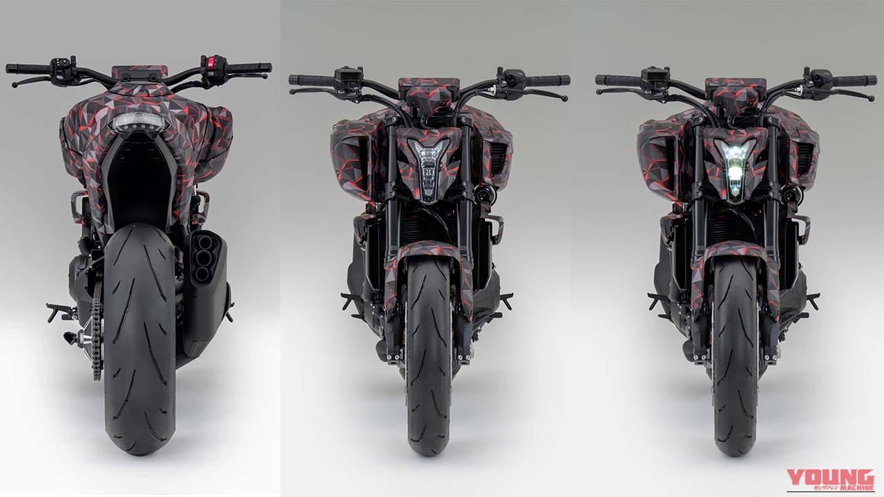 |1200ccエンジンに匹敵?! ホンダが「V3R 900 E-コンプレッサー プロトタイプ」を発表! 電動過給のV型3気筒エンジンがスリムな車体を実現【EICMA】