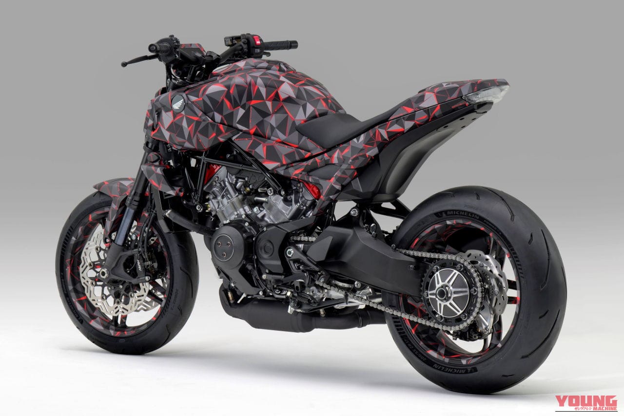 ホンダ|V3R 900 E-コンプレッサー プロトタイプ|EICMA 2025|1200ccエンジンに匹敵?! ホンダが「V3R 900 E-コンプレッサー プロトタイプ」を発表! 電動過給のV型3気筒エンジンがスリムな車体を実現【EICMA】