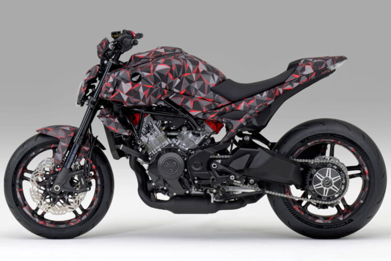 ホンダ|V3R 900 E-コンプレッサー プロトタイプ|EICMA 2025|1200ccエンジンに匹敵?! ホンダが「V3R 900 E-コンプレッサー プロトタイプ」を発表! 電動過給のV型3気筒エンジンがスリムな車体を実現