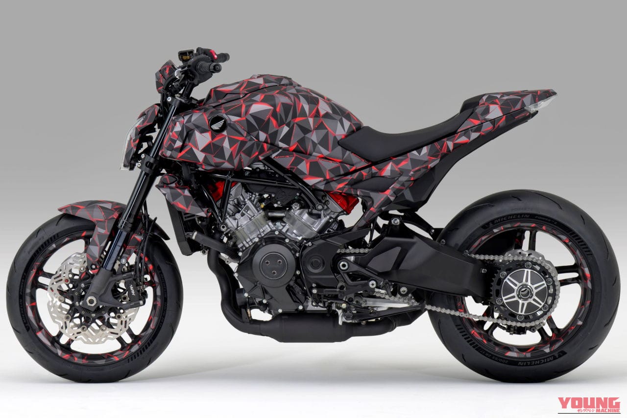 ホンダ|V3R 900 E-コンプレッサー プロトタイプ|EICMA 2025|1200ccエンジンに匹敵?! ホンダが「V3R 900 E-コンプレッサー プロトタイプ」を発表! 電動過給のV型3気筒エンジンがスリムな車体を実現【EICMA】