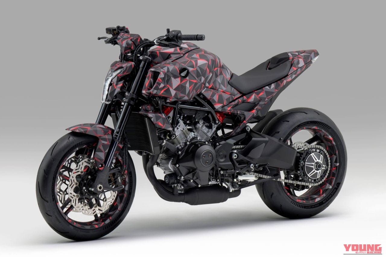 ホンダ|V3R 900 E-コンプレッサー プロトタイプ|EICMA 2025|1200ccエンジンに匹敵?! ホンダが「V3R 900 E-コンプレッサー プロトタイプ」を発表! 電動過給のV型3気筒エンジンがスリムな車体を実現【EICMA】