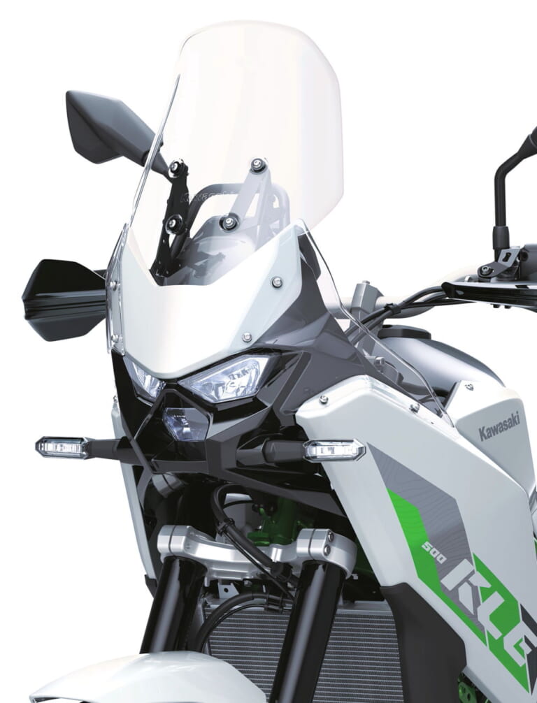 カワサキ｜KLE500｜輸出仕様｜2026年モデル｜【新型発表】カワサキ(KAWASAKI)新型アドベンチャー「KLE500」を発表！ 上位版「KLE500 SE」はTFTメーターや大型スクリーンも装備〈海外〉