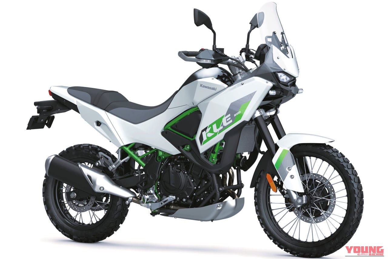 カワサキ|KLE500|輸出仕様|2026年モデル|【新型発表】カワサキ(KAWASAKI)新型アドベンチャー「KLE500」を発表! 上位版「KLE500 SE」はTFTメーターや大型スクリーンも装備〈海外〉