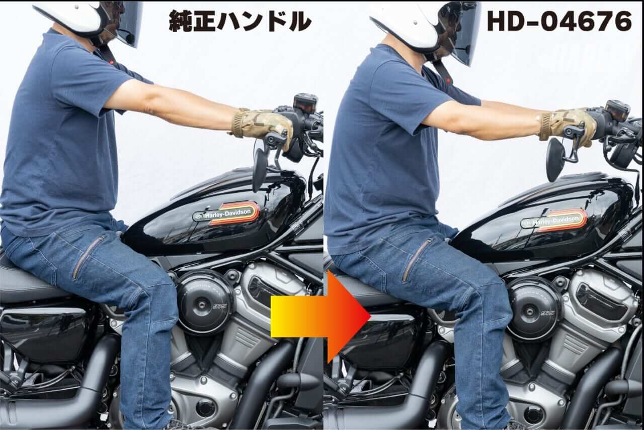 キジマ|フィフティーバーハンドル RH975Sナイトスタースペシャル(23Y-)用 HD-04676|純正比較|人気を博すフィフティーバーにナイトスタースペシャル専用が登場〈KIJIMA〉