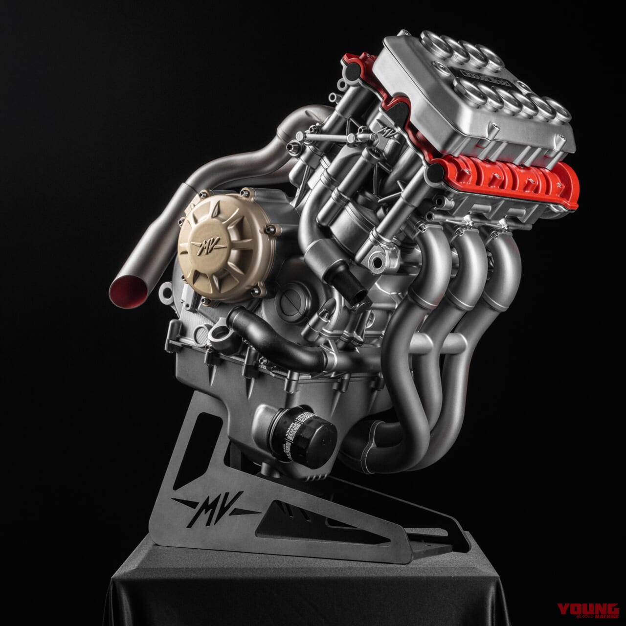MV AGUSTA 5-CYLINDER ENGINE CONCEPT “QUADRATO”｜新設計5気筒エンジン!! MVアグスタがEICMAで3本カムシャフトのエンジンコンセプトを発表!