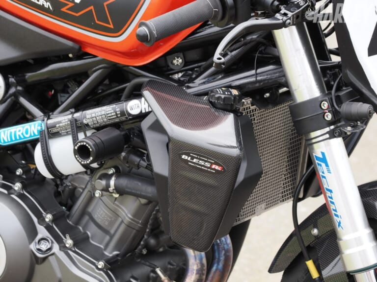 ブレスクリエイション|カーボンラジエターシュラウドカバー|性能だけでなくスタイルも追求。よりディープにハーレー中型車のX350をいじる!