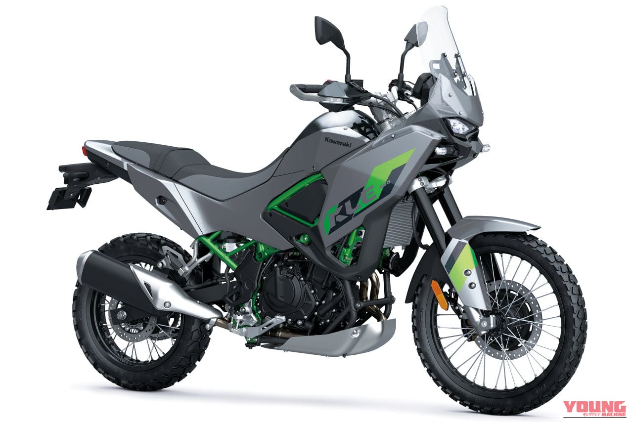 カワサキ｜KLE500｜輸出仕様｜2026年モデル｜【新型発表】カワサキ(KAWASAKI)新型アドベンチャー「KLE500」を発表！ 上位版「KLE500 SE」はTFTメーターや大型スクリーンも装備〈海外〉