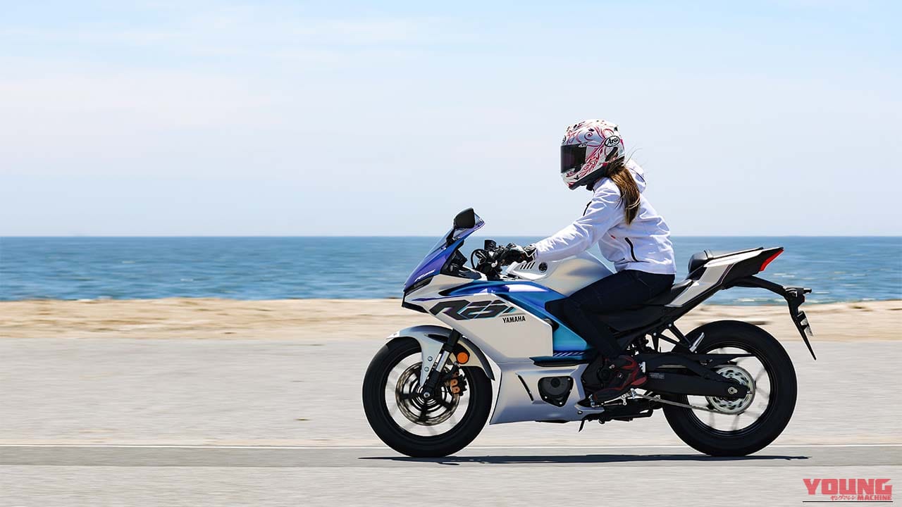 |「レーシーだけど気軽に乗れる万能系スポーツ!」レーシング女子・岡崎静夏のヤマハ「YZF-R25」試乗インプレッション