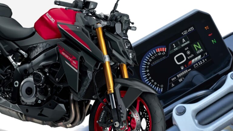 スズキが「GSX-S1000」のニューカラーを発表! 新たに赤を設定、前年に5インチTFTカラーディスプレイを採用