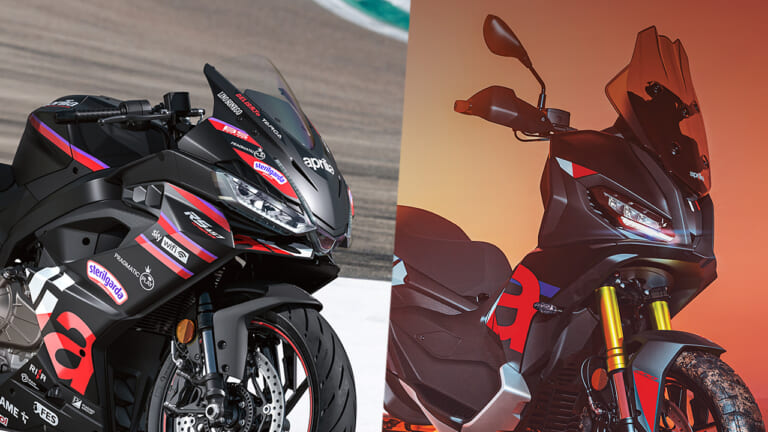 【新型発表】アプリリア(APRILIA)SR GT 400/RS 457 GP Replica:ミドルクラスの冒険スクーター&MotoGP直系スーパースポーツ〈EICMA〉
