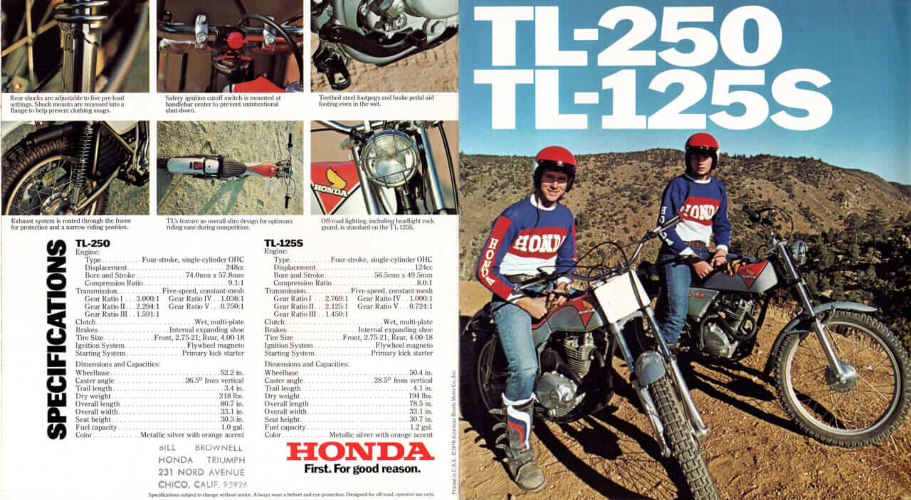 ホンダ｜バイアルスTL125｜1973年｜優れたロードバイクでもあった？ 第一次トライアルブームの申し子TL＆TY［1973-］【柏 秀樹の昭和〜平成 カタログ蔵出しコラム Vol.26】