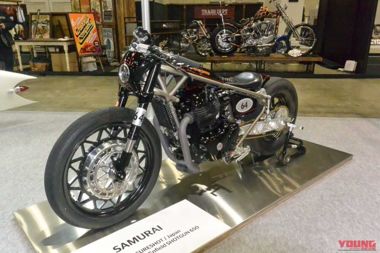 横浜ホットロッドショー｜ロイヤルエンフィールド｜サムライ（SURESHOT）｜【ホットロッドショー】ロイヤルエンフィールド「ショットガン650」が大化け！ 昨季アワード3冠のマシンも登壇